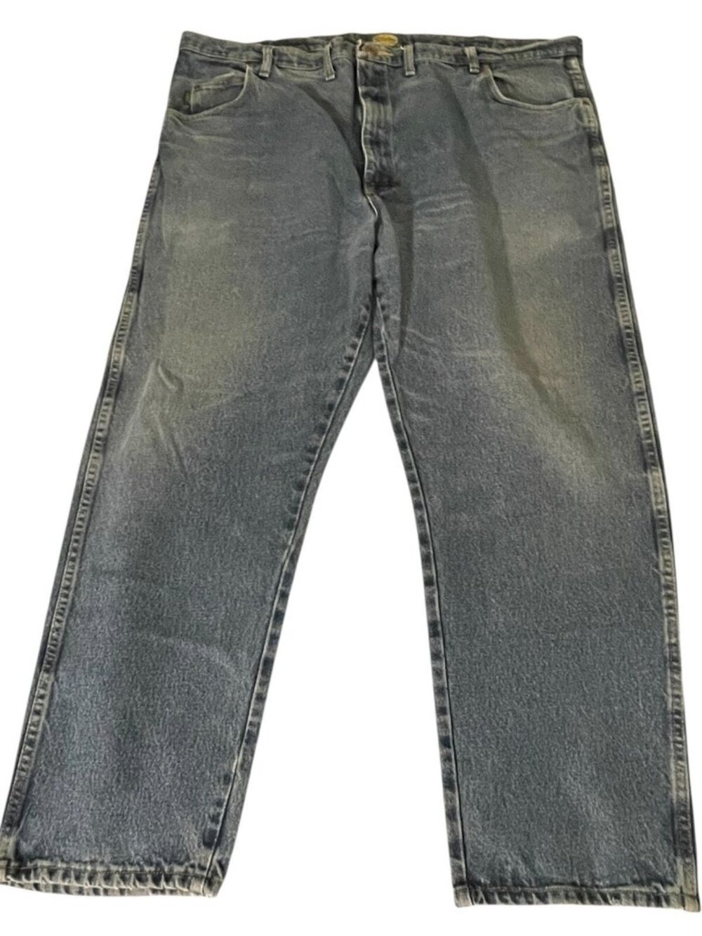 Cabelas Men's Medium Wash Blue Denim Regular Fit 5-Pocket Straight Jeans Size 42
